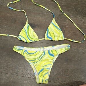 Two piece bikini with skirt